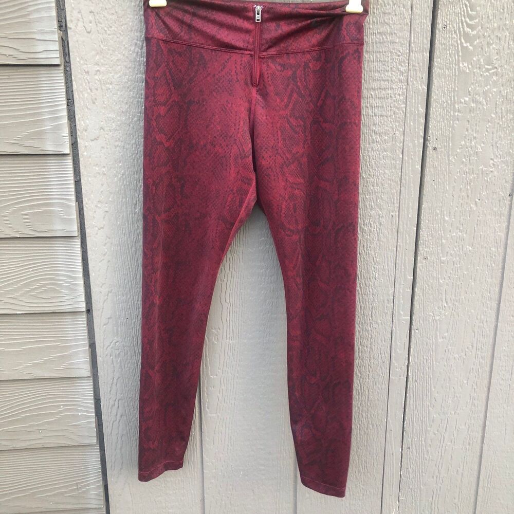 Nike Sportswear Fierce Python Print Women's Leggings Knit Fabric Front Zip Sleek